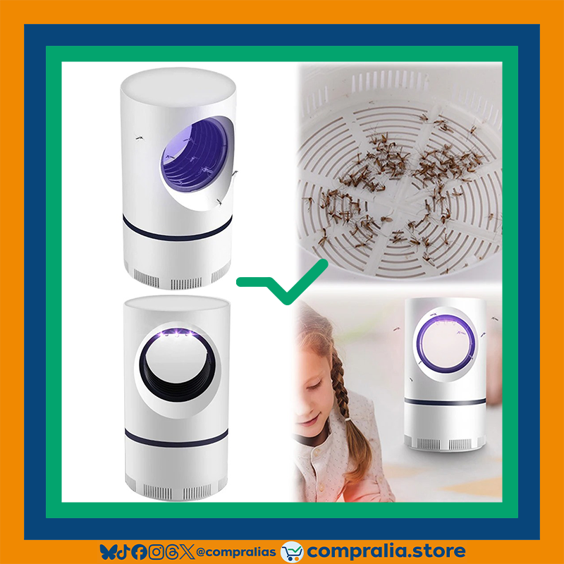Lámpara Antimosquitos USB | Trampa Eléctrica Sin Químicos | Segura para Niños y Mascotas