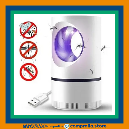Lámpara Antimosquitos USB | Trampa Eléctrica Sin Químicos | Segura para Niños y Mascotas